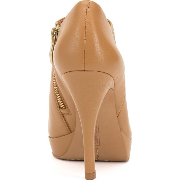 Vince Camuto Women's Light Cognac Leather Closed Pointed Toe High Heel Bootie - Picture 3 of 8